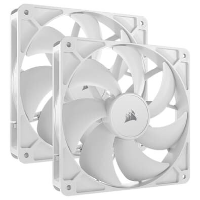 Kit com 2 Ventoinhas Corsair RS140, 140mm, PWM, Branco - CO-9050195-WW