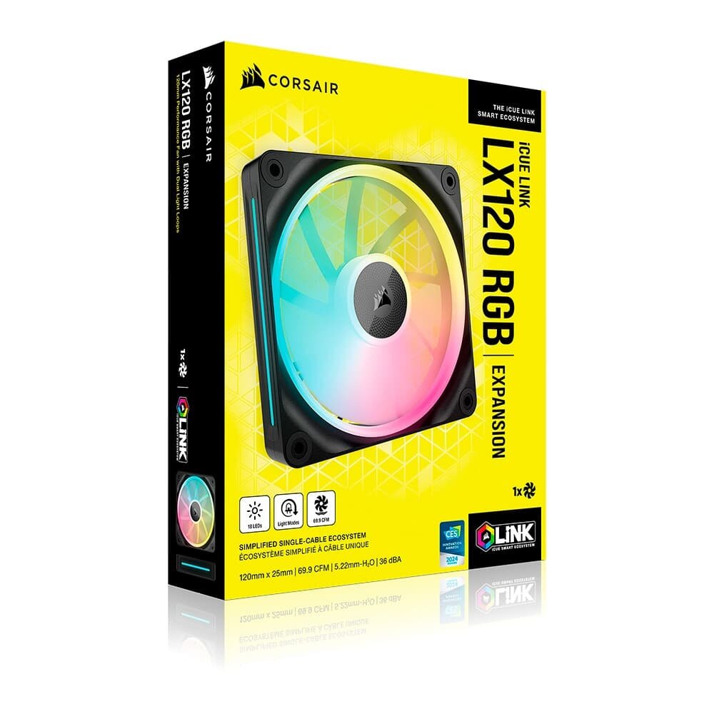 Imagem 12 de 12 do produto Ventoinha Corsair LX RGB Series, iCUE LINK LX140, 140mm, Preto - CO-9051027-WW