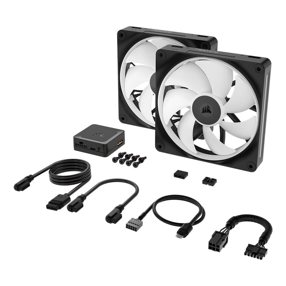 Imagem 12 de 13 do produto Kit com 2 Ventoinhas Corsair LX RGB Series, iCUE LINK LX140, 140mm, Preto - CO-9051028-WW