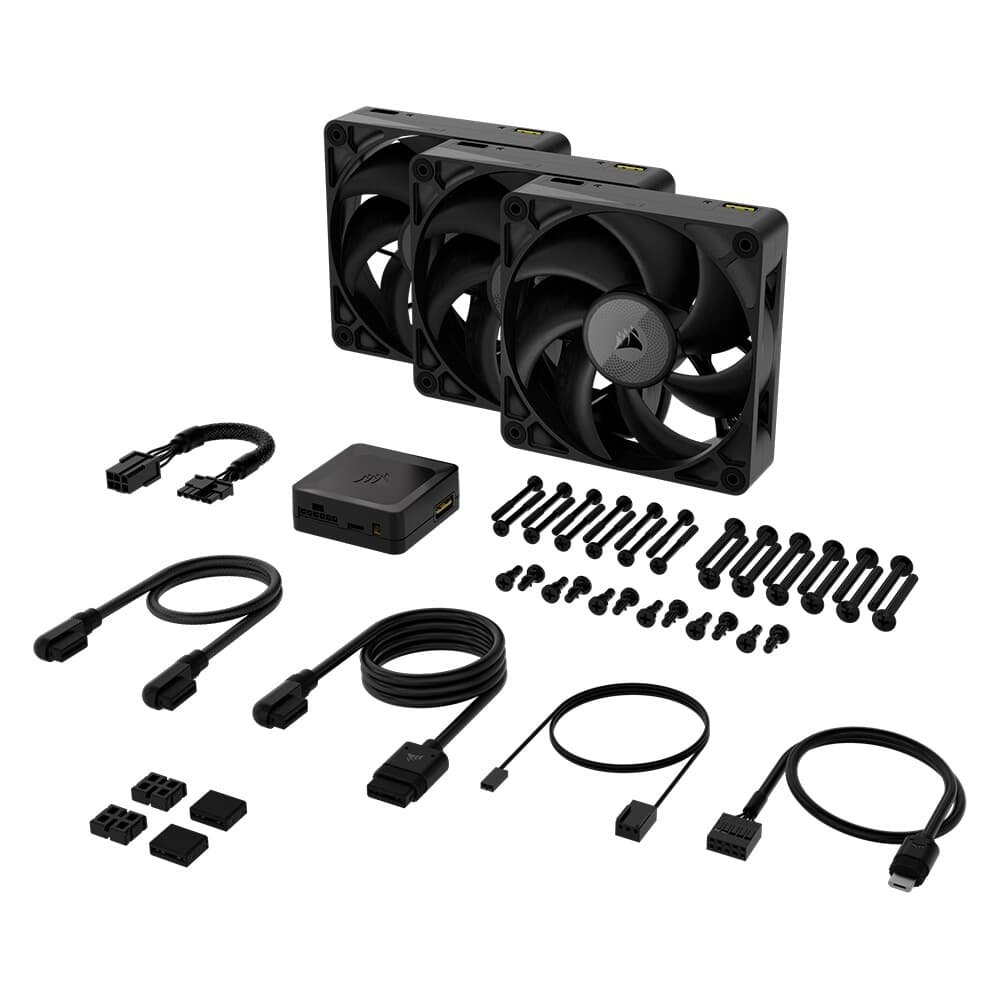 Imagem 15 de 15 do produto Kit com 3 Ventoinhas Corsair RX MAX Series, iCUE LINK RX120 MAX, 120mm, Preto - CO-9051042-WW