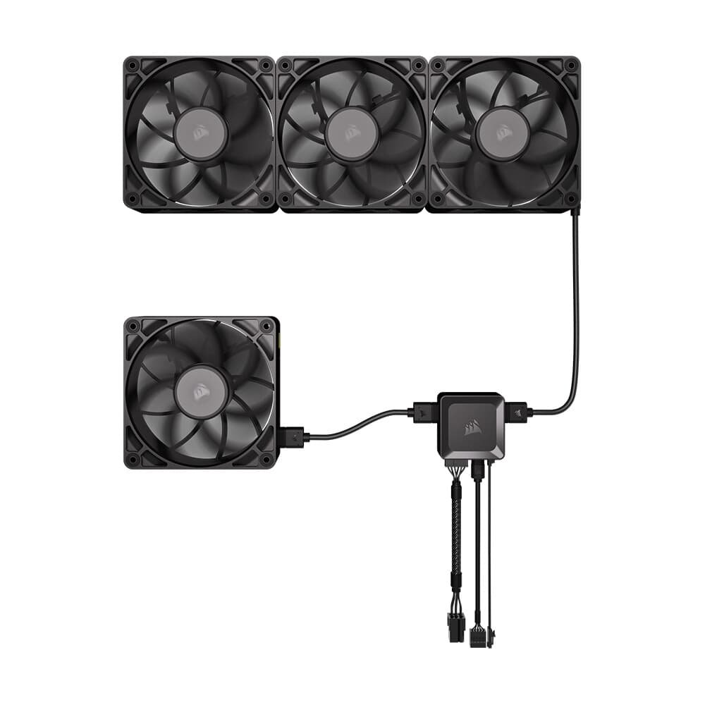 Imagem 13 de 15 do produto Kit com 3 Ventoinhas Corsair RX MAX Series, iCUE LINK RX120 MAX, 120mm, Preto - CO-9051042-WW