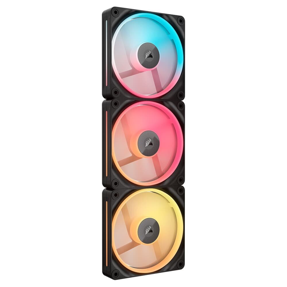 Imagem 3 de 14 do produto Kit com 3 Ventoinhas Corsair LX-R RGB Series, iCUE LINK LX120-R RGB, 120mm, Preto- CO-9051050-WW