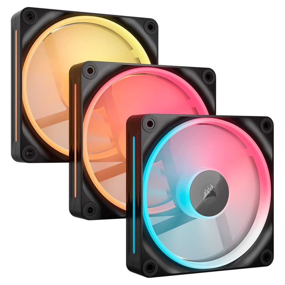 Kit com 3 Ventoinhas Corsair LX-R RGB Series, iCUE LINK LX120-R RGB, 120mm, Preto- CO-9051050-WW 4