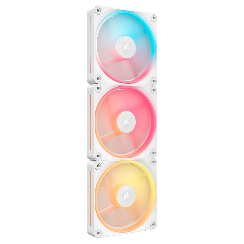 Imagem 3 de 15 do produto Kit com 3 Ventoinhas Corsair LX-R RGB Series, iCUE LINK LX120-R RGB, 120mm, Branco - CO-9051054-WW
