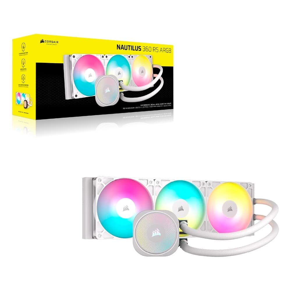 Water Cooler Corsair NAUTILUS 360, ARGB, 360mm, AMD e Intel, Branco - CW-9060095-WW - view 11
