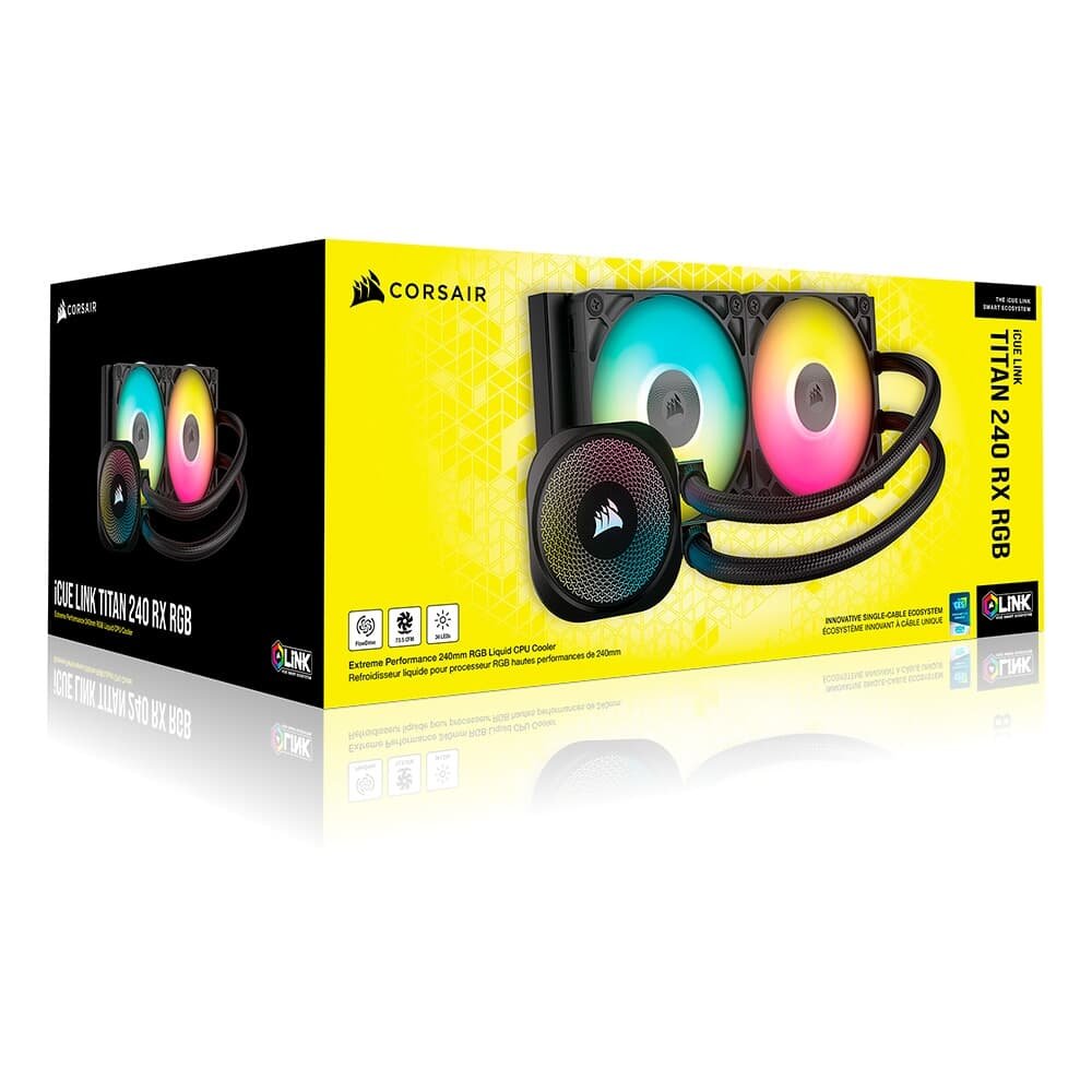 Imagem 39 de 39 do produto Water Cooler Corsair iCUE LINK TITAN 240 RX RGB AIO, 240mm, AMD e Intel, Preto - CW-9061016-WW