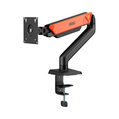 Suporte de Mesa para Monitor de 17" a 32" AOC AM102, Ajustes com Mola Mecânica, Preto Fosco e Laranja - AM102H2
