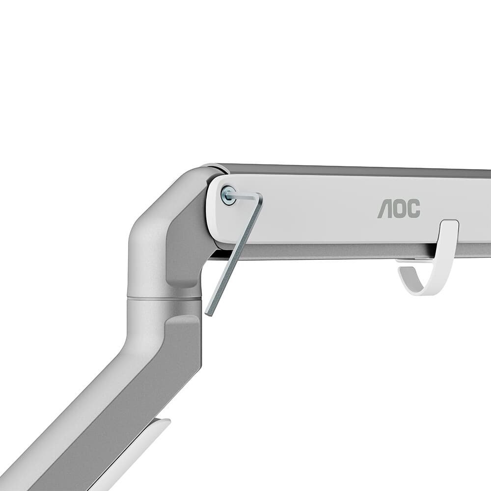 "Suporte de Mesa para Monitor de 17"" a 32"" ( Balão.info) AM200, Ajustes com Mola Mecânica, Prata Fosco e Branco - AM200H1" - view 8