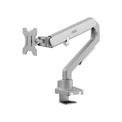 Suporte de Mesa para Monitor de 17" a 32" AOC AM200, Ajustes com Mola Mecânica, Prata Fosco e Branco - AM200H1