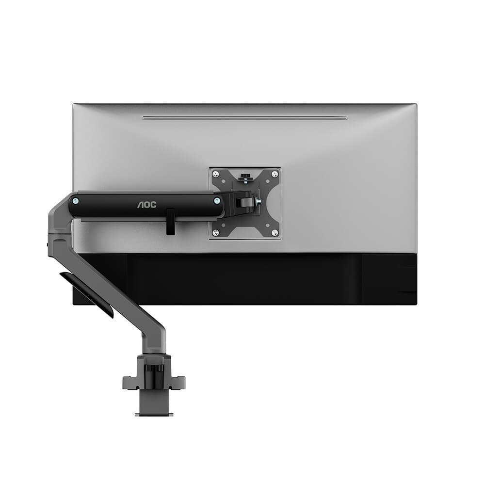 Imagem 11 de 11 do produto Suporte de Mesa para Monitor de 17" a 32" AOC AM200, Ajustes com Mola Mecânica, Cinza e Preto - AM200H2