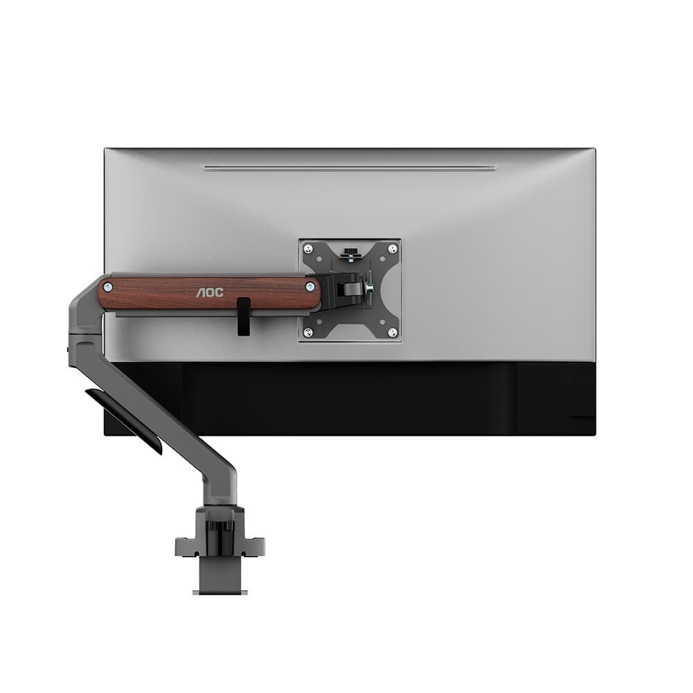 "Suporte de Mesa para Monitor de 17"" a 32"" ( Balão.info) AM200, Ajustes com Mola Mecânica, Cinza e Madeira - AM200H3" - view 2