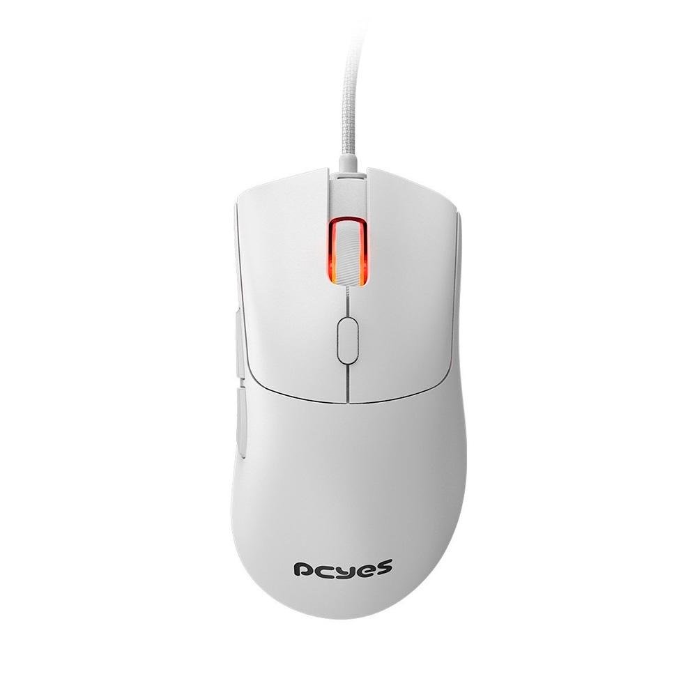Mouse Gamer Pcyes Hydrus White Ghost, RGB, 12400 DPI, 6 Botões, Branco - PMGHWG