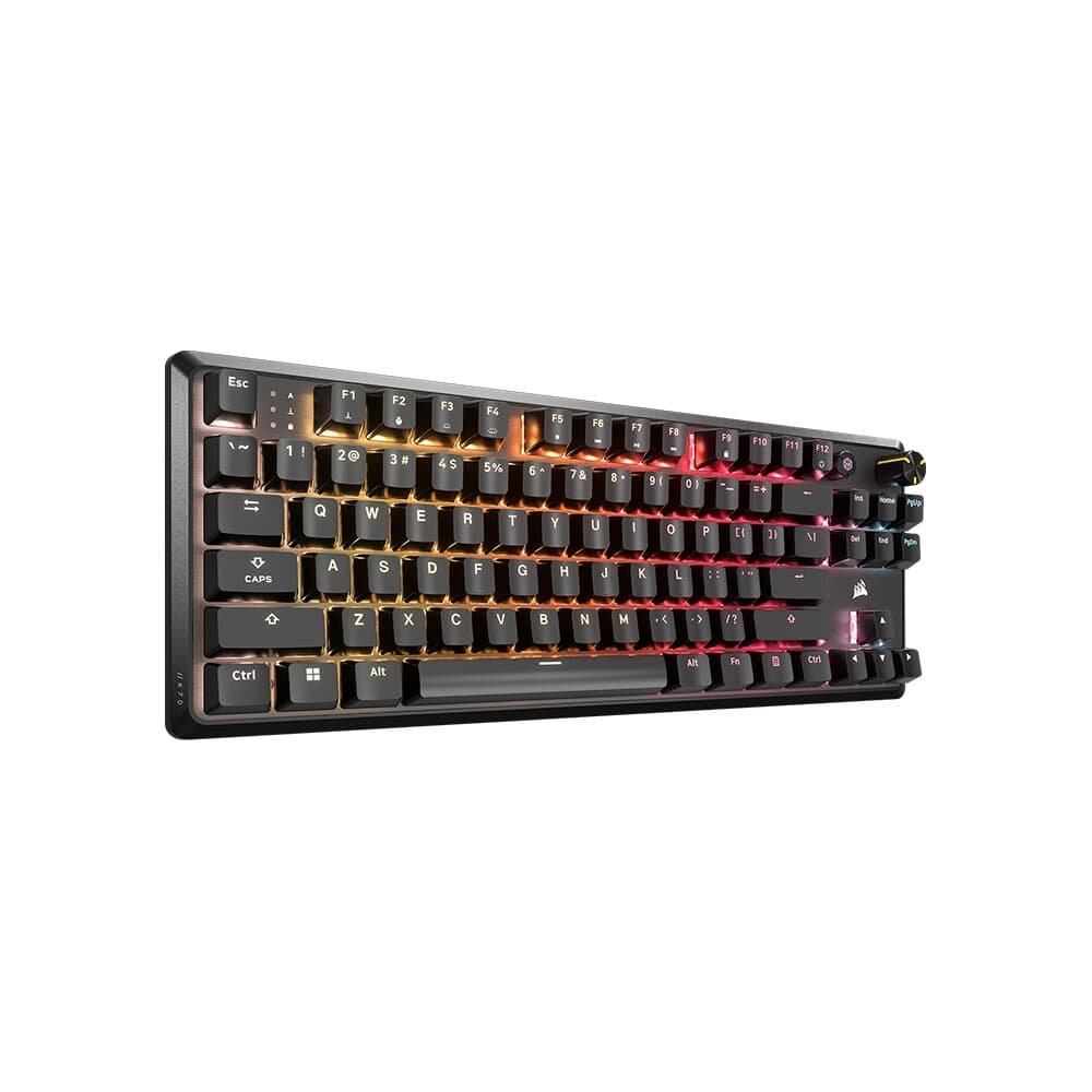 Teclado Mecânico Gamer Corsair K70 Core TKL Tenkeyless, RGB LED, Switch MLX Vermelho V2, Teclas ABS DS, Preto - CH-911911E-NA