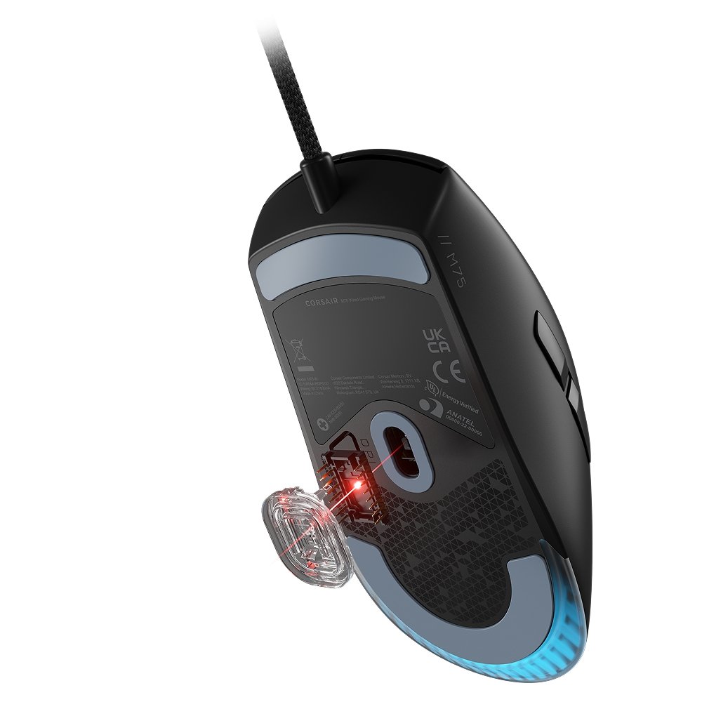 Imagem 18 de 18 do produto Mouse Gamer CORSAIR M75, RGB, 26000 DPI, Óptico, Preto - CH-930D010-NA
