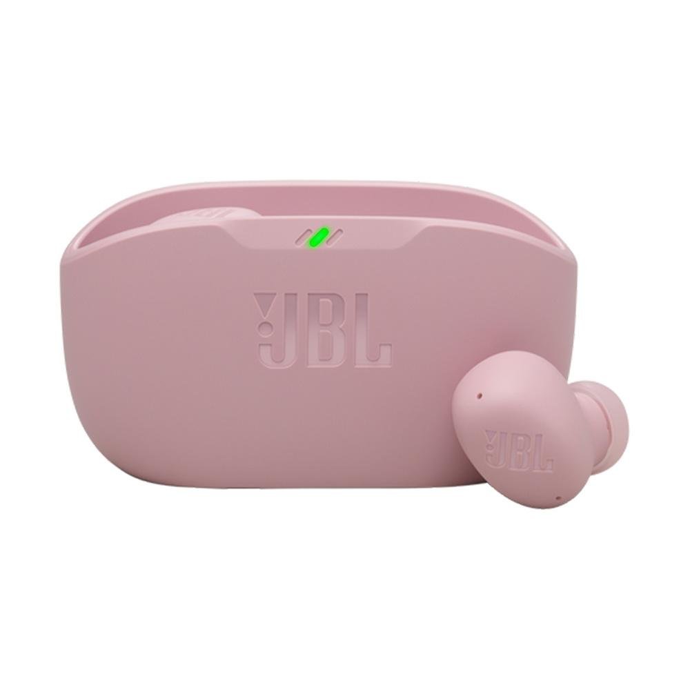Imagem 1 de 9 do produto Fone de Ouvido JBL Wave Buds 2, Cancelamento de Ruído,  Bateria Até 40 Horas, Bluetooth 5.3, Conexão Multipontos, IP54, Rosa - JBLWBUDS2PIK