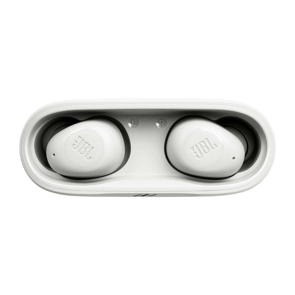 Imagem 6 de 9 do produto Fone de Ouvido JBL Wave Buds 2, Cancelamento de Ruído, Bateria Até 40 Horas, Bluetooth 5.3, Conexão Multipontos, IP54, Branco - JBLWBUDS2WHT