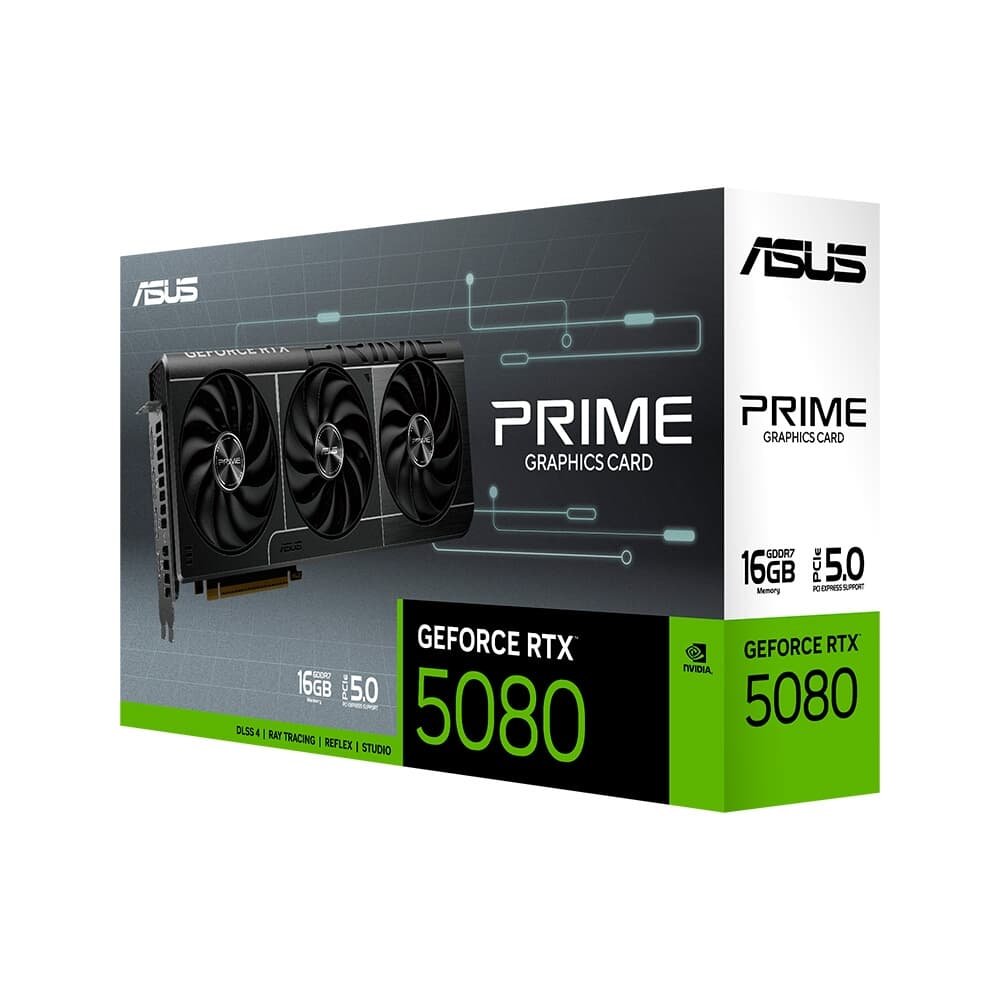 Imagem 18 de 19 do produto Placa de Vídeo ASUS RTX 5080 PRIME OC 16G NVIDIA GeForce, 16GB, GDDR7, G-Sync, Ray Tracing, DLSS 4, HDR - 90YV0LX0-M0NA00
