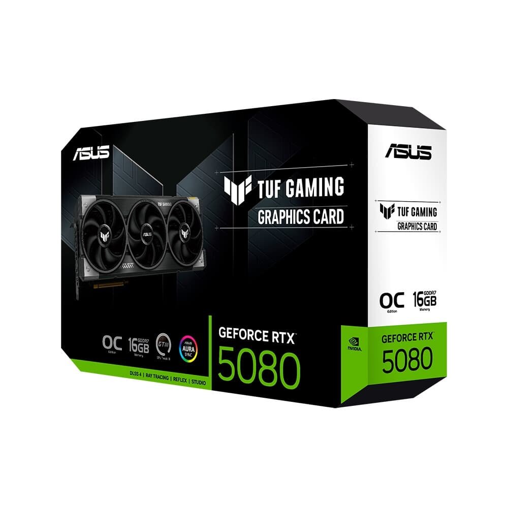 Placa de Vídeo ASUS RTX 5080 TUF GAMING OC 16G NVIDIA GeForce, 16GB, GDDR7, G-Sync, Ray Tracing, DLSS 4, HDR - 90YV0M30-M0NA00 - view 13
