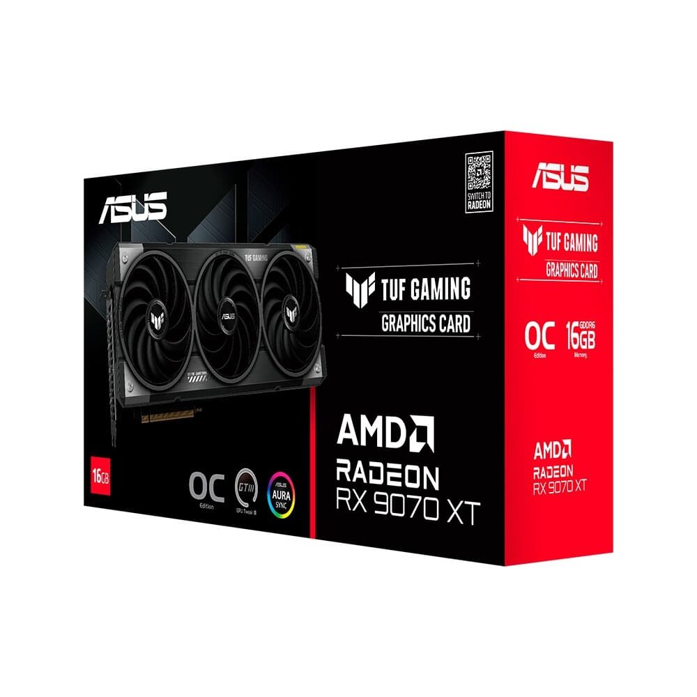 Placa de Vídeo ASUS TUF-RX9070XT-O16G | KaBuM!