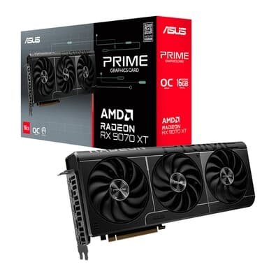  ASUS PRIME RX 9070 XT O16G AMD Radeon, 16GB, GDDR6, Axial-tech, OpenGL 4.6  - 90YV0L71-M0NA00