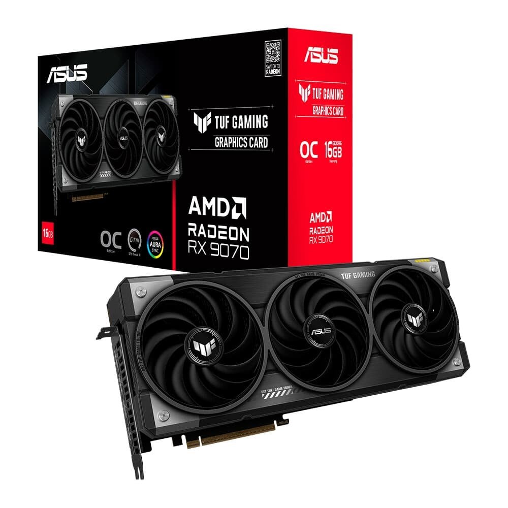 Placa de Vídeo ASUS TUF-RX9070-O16G-GAMING | KaBuM