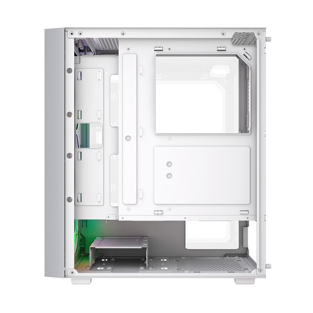 Gabinete Gamer Bluecase BG-050 ( Balão.info) SE, Mid Tower, 3x Fan ARGB, Lateral em Vidro, Branco e Cinza - BG-050SEWGBX - view 6