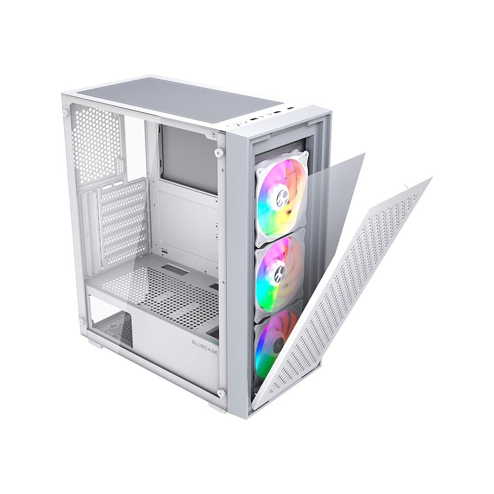 Gabinete Gamer Bluecase BG-050 ( Balão.info) SE, Mid Tower, 3x Fan ARGB, Lateral em Vidro, Branco e Cinza - BG-050SEWGBX - view 5