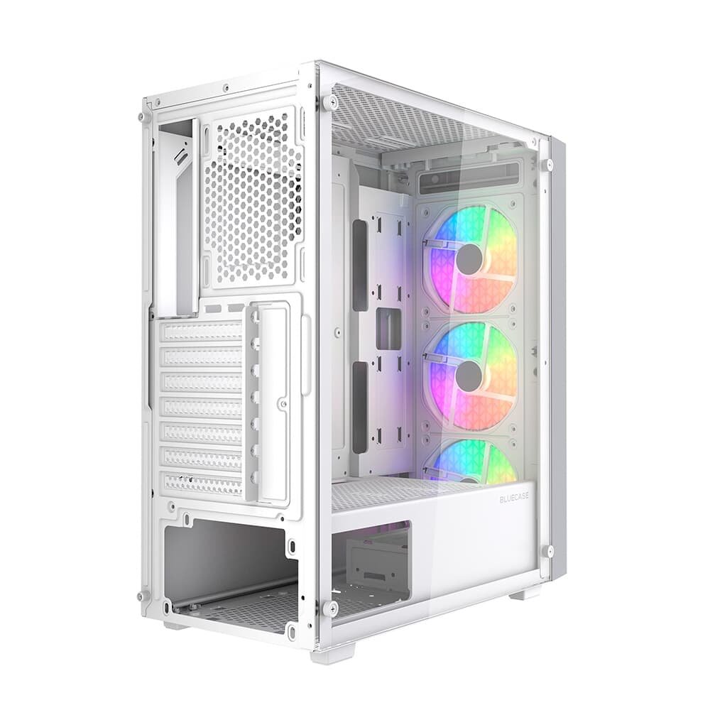 Gabinete Gamer Bluecase BG-050 ( Balão.info) SE, Mid Tower, 3x Fan ARGB, Lateral em Vidro, Branco e Cinza - BG-050SEWGBX - view 7