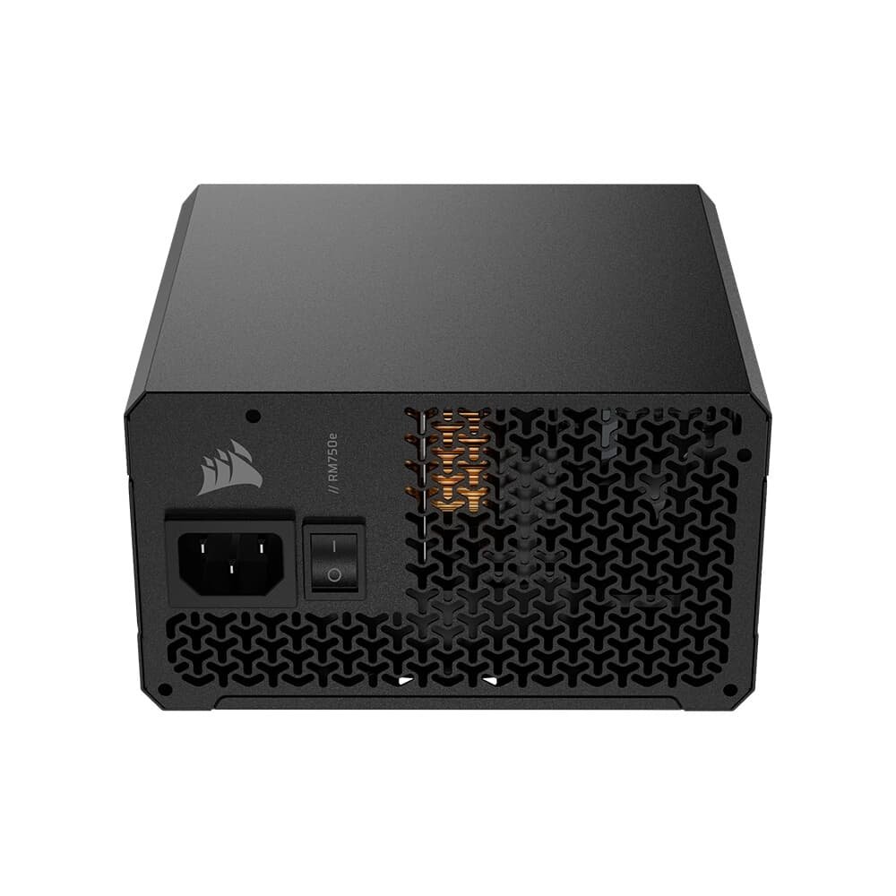 Imagem 2 de 9 do produto Fonte Corsair RM750e RMe Series 2025, 750W, ATX 3.1, PCIe 5.1, Cybenetics Gold Certified, Full Modular, Preto - CP-9020295-BR
