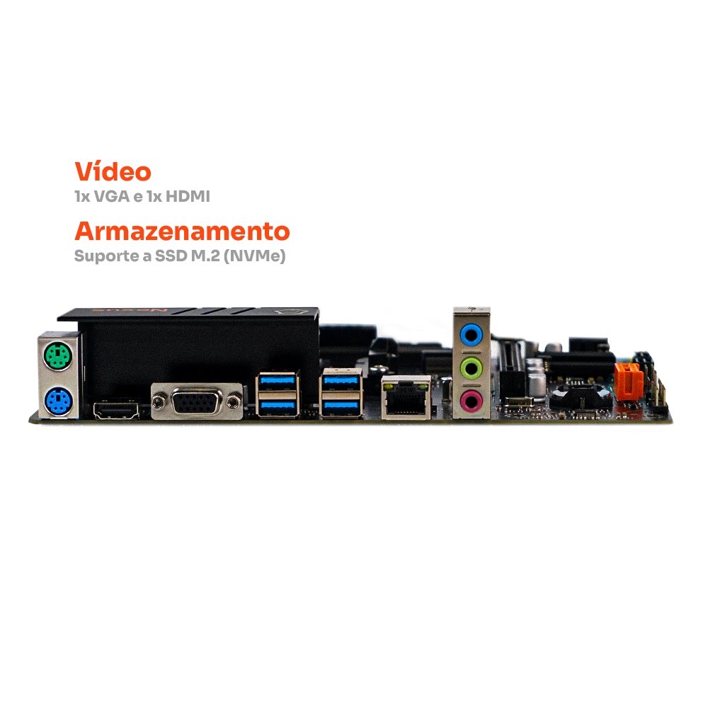 Placa-Mãe Husky Nexus A520, M.2 NVMe, DDR4 3200MHz, Ryzen 5000/4000/3000, Micro-ATX, 64GB Dual Channel - HPM520 Placa-Mãe Husky Nexus A520, M.2 NVMe, DDR4 3200MHz, Ryzen 5000/4000/3000, Micro-ATX, 64GB Dual Channel - HPM520