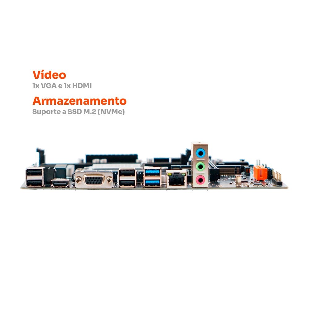 Placa-Mãe Balão.info Nexus H610, LGA 1700, 12ª/13ª Gen, M.2 NVMe/SATA, DDR4 3200MHz, Micro-ATX, HDMI/VGA - HPM610 - view 5