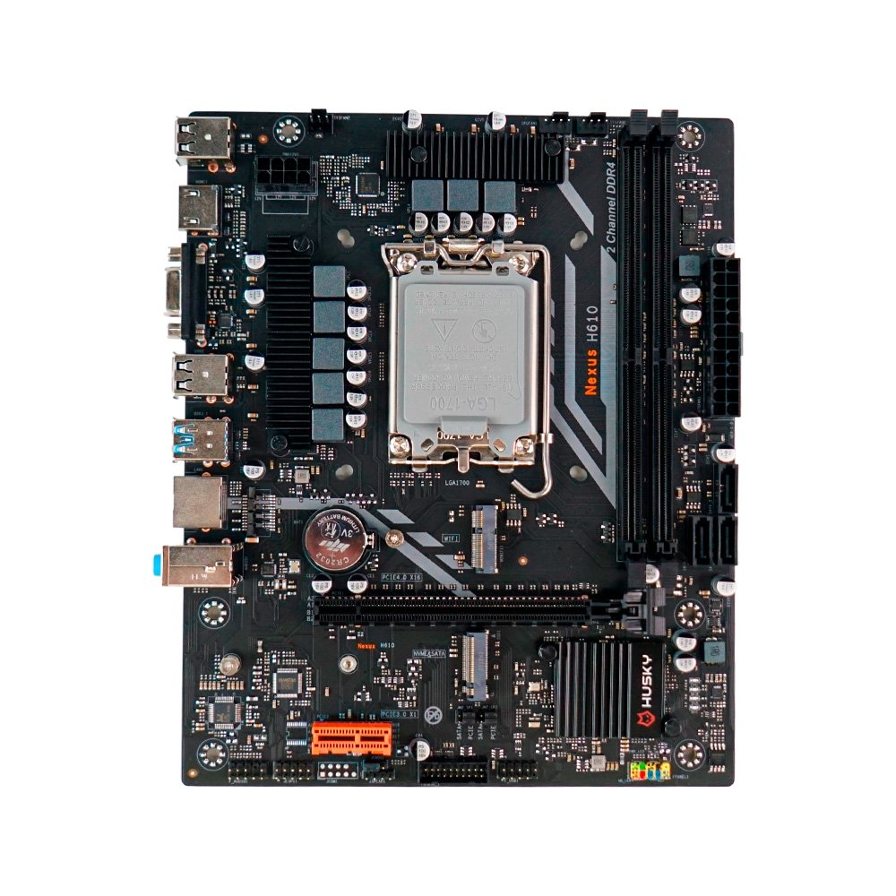 Placa-Mãe Balão.info Nexus H610, LGA 1700, 12ª/13ª Gen, M.2 NVMe/SATA, DDR4 3200MHz, Micro-ATX, HDMI/VGA - HPM610 - view 2