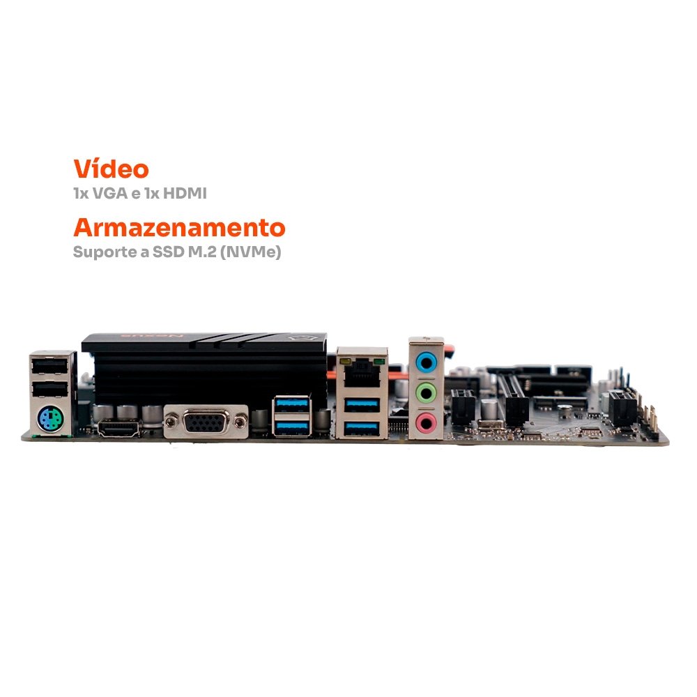 Imagem 5 de 6 do produto Placa-Mãe Husky Nexus B450, M.2 NVMe, DDR4 3200MHz, Ryzen 5000/3000/2000, Micro-ATX, 64GB Dual Channel - HPM450
