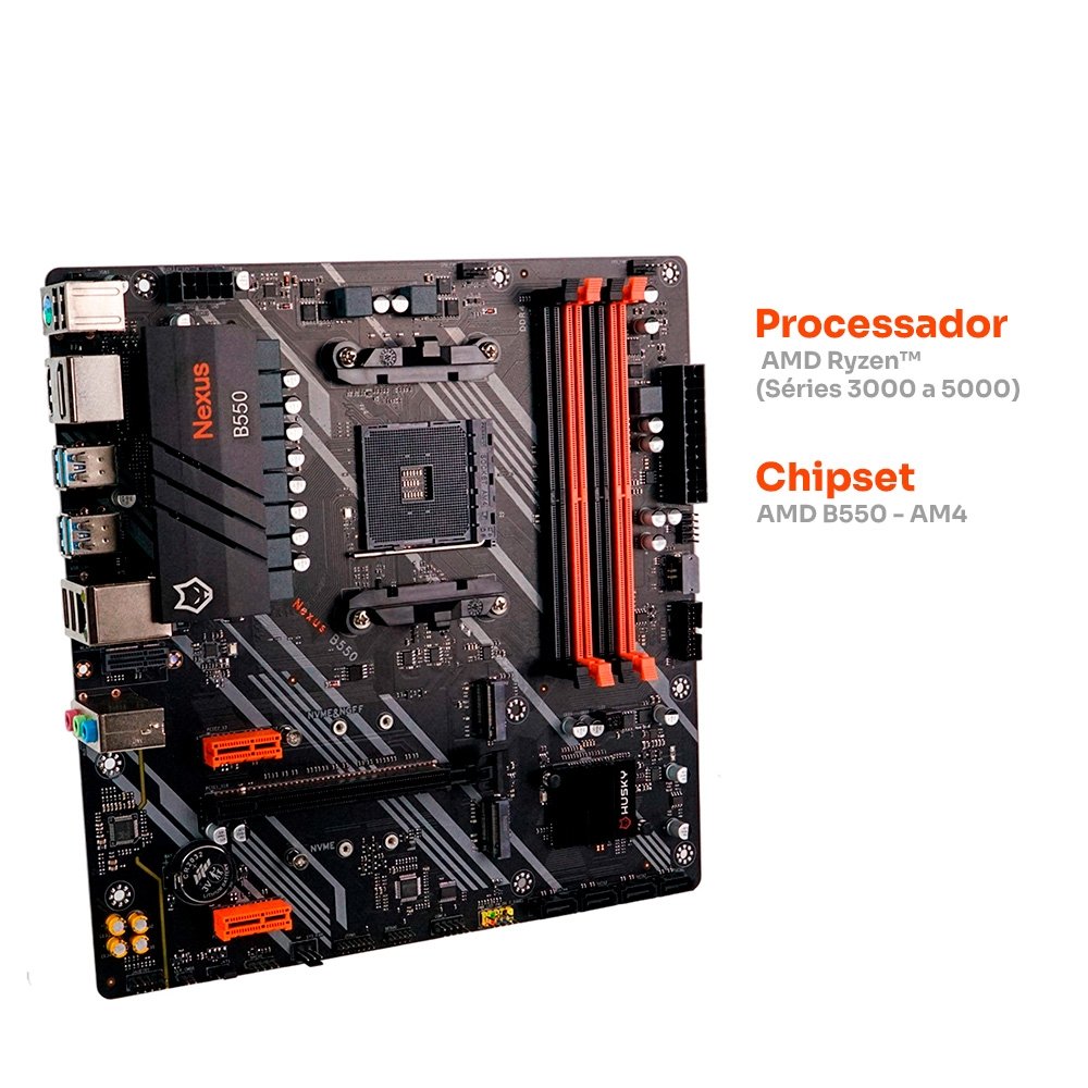 Placa-Mãe Husky Nexus B550, M.2 NVMe | KaBuM!