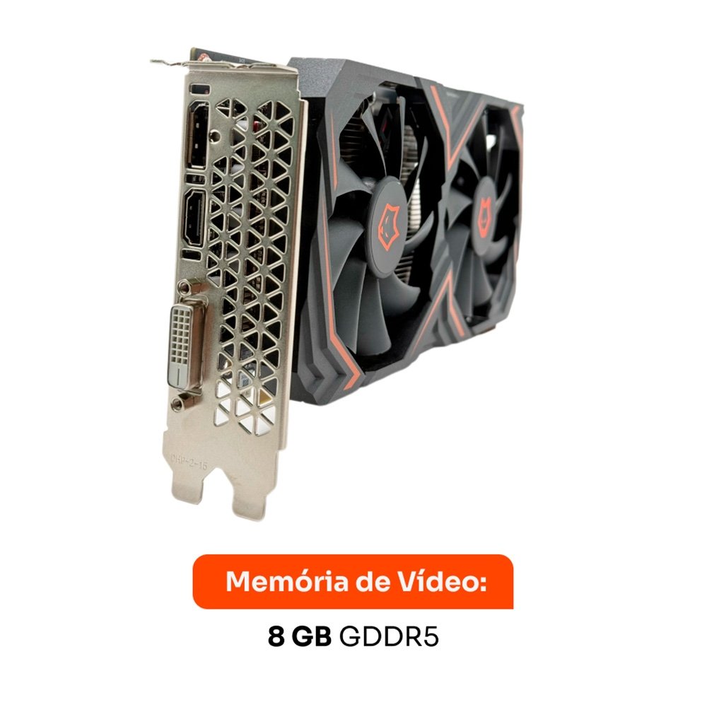 Placa De Vídeo Balão.info Alpha RX 580, AMD, 8GB, GDDR5, 256-Bit, HDMI, DVI, DisplayPort - HVG580 - view 3