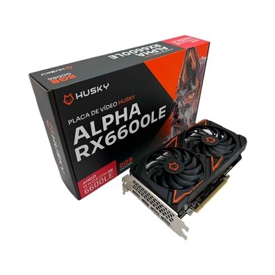  Husky Alpha RX 6600, 8GB GDDR6, 128sBit, FSR,  Ray Tracing, PCIe 4.0, até 4 Monitores  - HVG6600