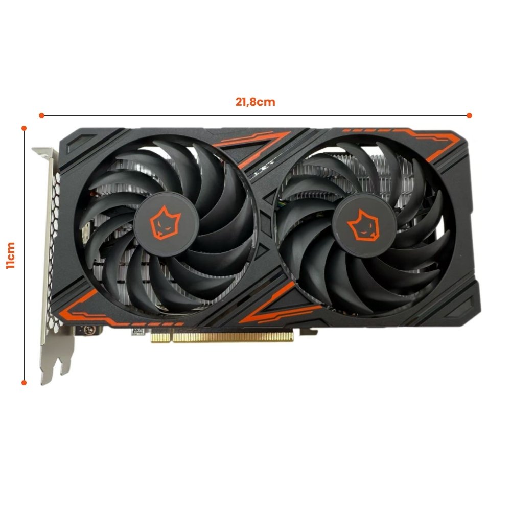 Placa de Vídeo Husky Alpha RX 6600LE, 8GB GDDR6, 128sBit, FSR, Ray Tracing, PCIe 4.0, até 4 Monitores - HVG6600