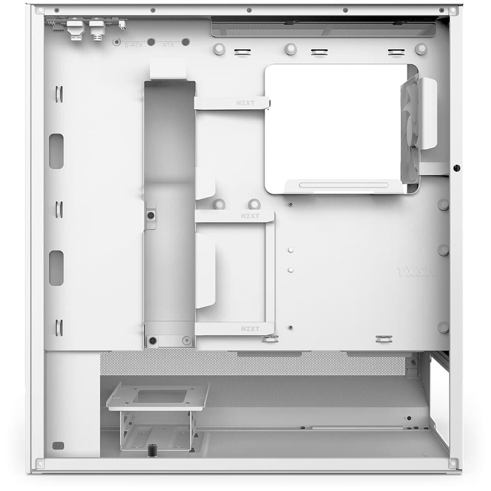 Imagem 12 de 13 do produto Gabinete NZXT H5 Flow, Quadro Único RGB, até 360mm, Mid-Tower, ATX, Lateral em Vidro, Branco - CC-H52FW-R1
