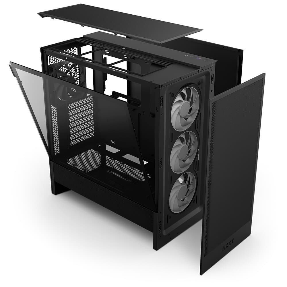 Imagem 13 de 13 do produto Gabinete NZXT H5 Flow, Quadro Único RGB, até 360mm, Mid-Tower, ATX, Lateral em Vidro, Preto - CC-H52FB-R1