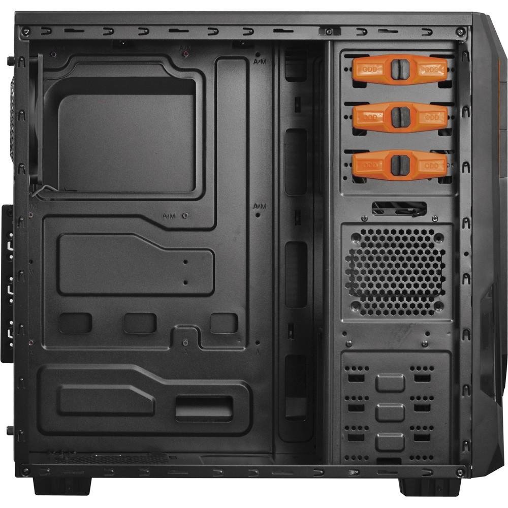 Imagem 6 de 7 do produto Gabinete Gamer PCYES mid-tower Java Laranja com 2 fans LED Laranja Lateral em acrílico - JAVAPTOLR2FCA