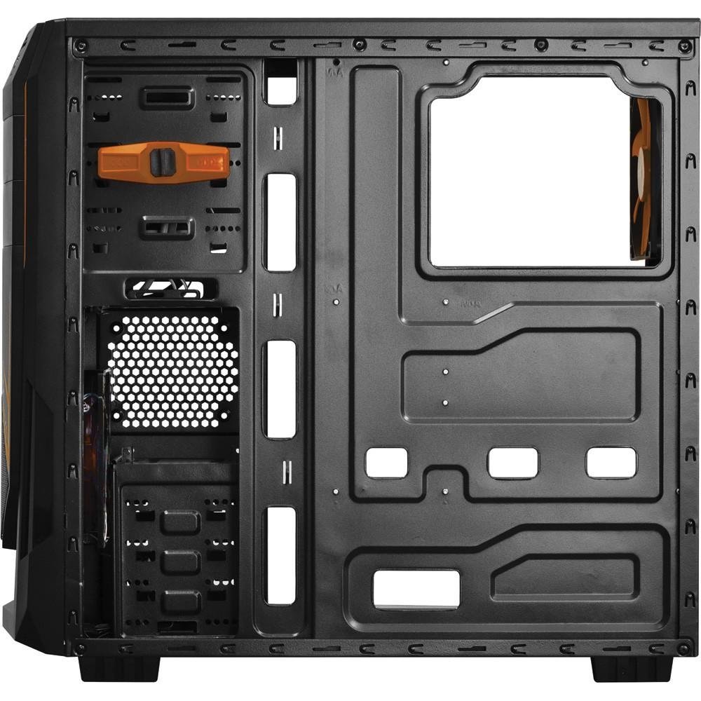 Imagem 2 de 7 do produto Gabinete Gamer PCYES mid-tower Java Laranja com 2 fans LED Laranja Lateral em acrílico - JAVAPTOLR2FCA