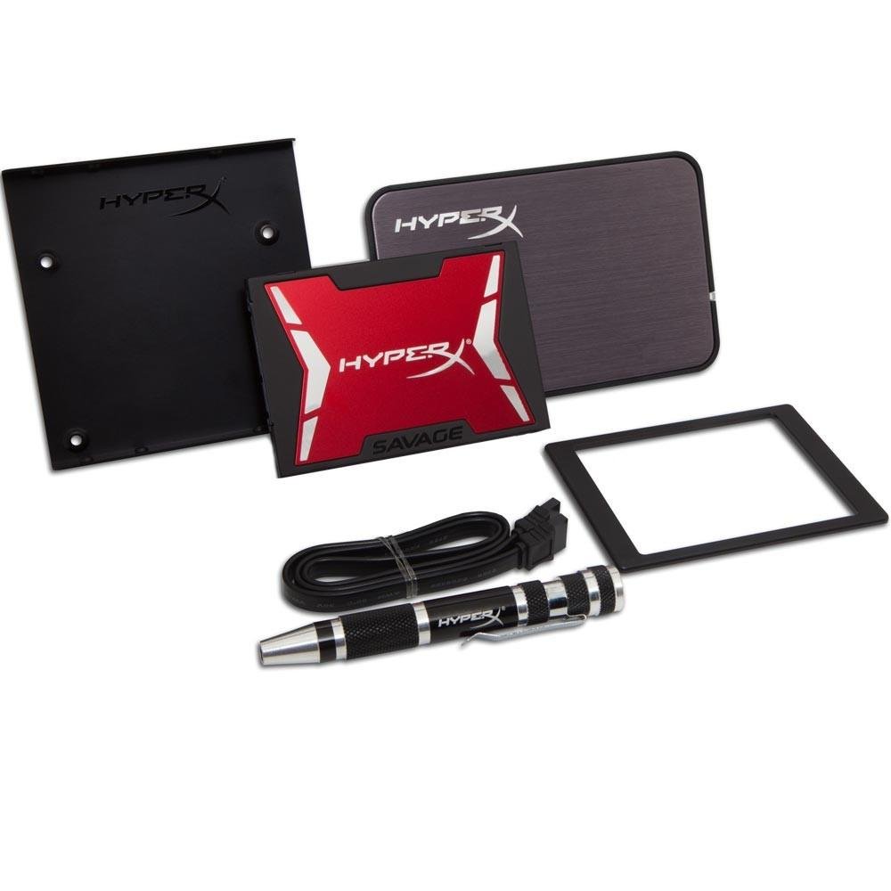 SSD Kingston HyperX Savage 2.5´ 240GB SATA III 6Gb/s Leituras: 560MB/s e Gravações: 530MB/s - SHSS3B7A/240G SSD Kingston HyperX Savage 2.5´ 240GB SATA III 6Gb/s Leituras: 560MB/s e Gravações: 530MB/s - SHSS3B7A/240G