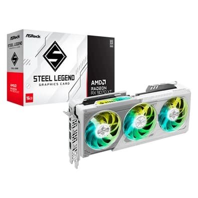 グラフィックボード・グラボ・ビデオカード ASROCK RX9070 OC STEEL LEGEND placa-de-video-asrock-rx-9070-