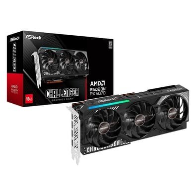  ASRock RX 9070 Challenger AMD Radeon, LED, 16GB, GDDR6, FidelityFX, RDNA - 90-GA5NZZ-00UANF