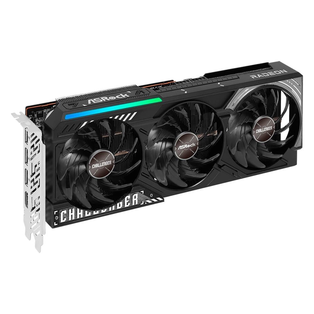 Placa de Vídeo ASRock RX 9070 Challenger AMD Radeon, LED, 16GB, GDDR6, FidelityFX, RDNA - 90-GA5NZZ-00UANF - view 4