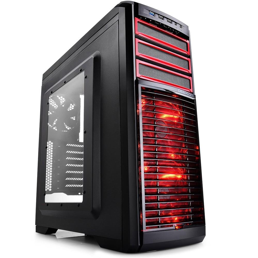 Imagem 8 de 14 do produto Gabinete DeepCool Kendomen Red ATX/MICRO-ATX/MINI-ITX sem Fonte KDM5FBKRD