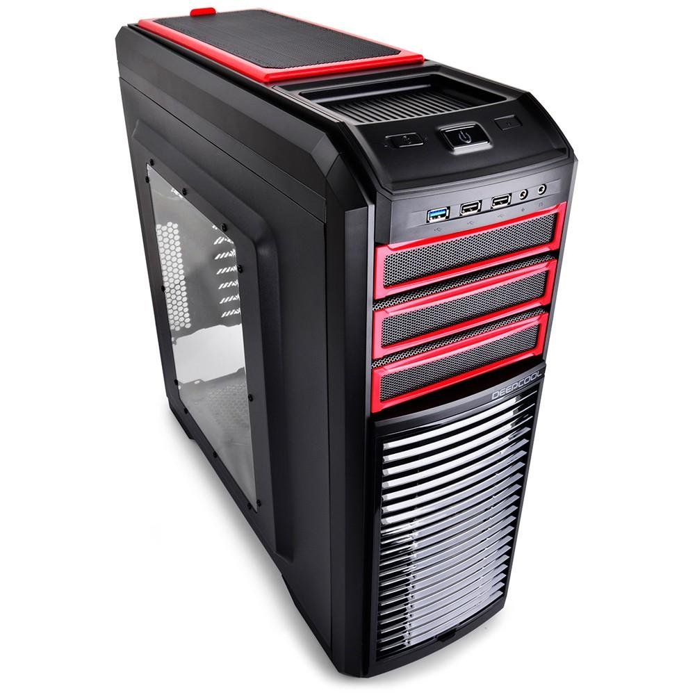Imagem 6 de 14 do produto Gabinete DeepCool Kendomen Red ATX/MICRO-ATX/MINI-ITX sem Fonte KDM5FBKRD