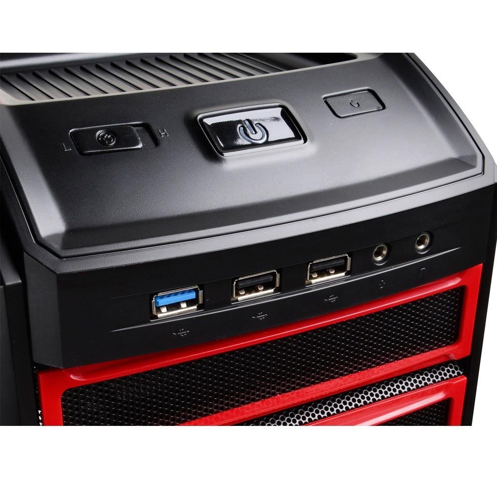Imagem 7 de 14 do produto Gabinete DeepCool Kendomen Red ATX/MICRO-ATX/MINI-ITX sem Fonte KDM5FBKRD