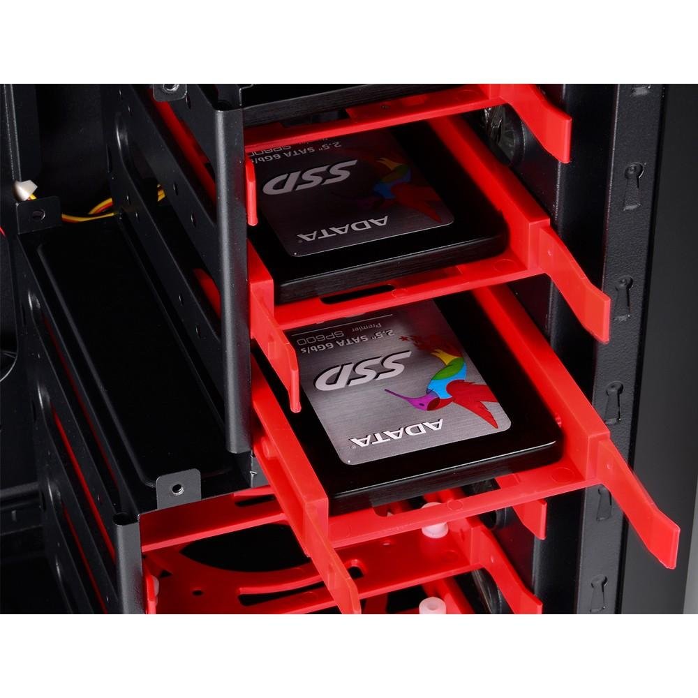 Imagem 11 de 14 do produto Gabinete DeepCool Kendomen Red ATX/MICRO-ATX/MINI-ITX sem Fonte KDM5FBKRD