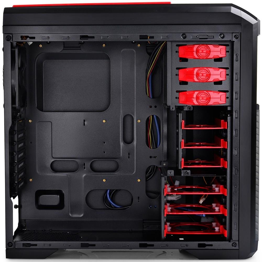 Imagem 3 de 14 do produto Gabinete DeepCool Kendomen Red ATX/MICRO-ATX/MINI-ITX sem Fonte KDM5FBKRD